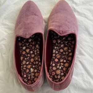Birdies Mauve Velvet Flats